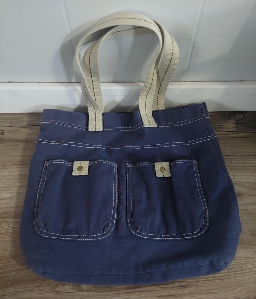 Vintage Y2K Gap Bag Blue Denim  Shoulder Tote Purse Outside Pockets