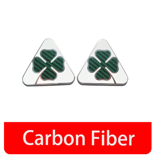 Car four-leaf clover decorative stickers is suitable for Alfa carbon fiber  2pcs