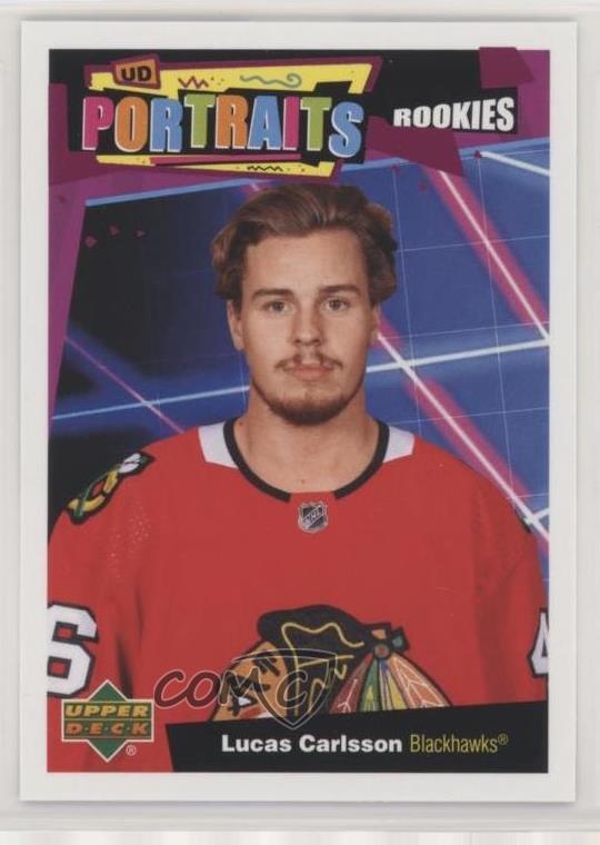 2020-21 Upper Deck UD Portraits Rookies Lucas Carlsson #P-96 Rookie RC