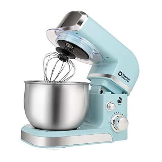 3.2Qt Small Stand Mixer 6 Speeds Portable Lightweight Electric Food Mixer in Blue