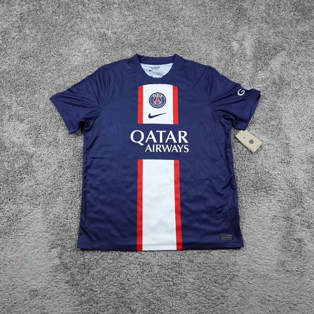 Paris Saint Germain Jersey Mens Extra Large PSG Blue Stadium Nike NWT Messi