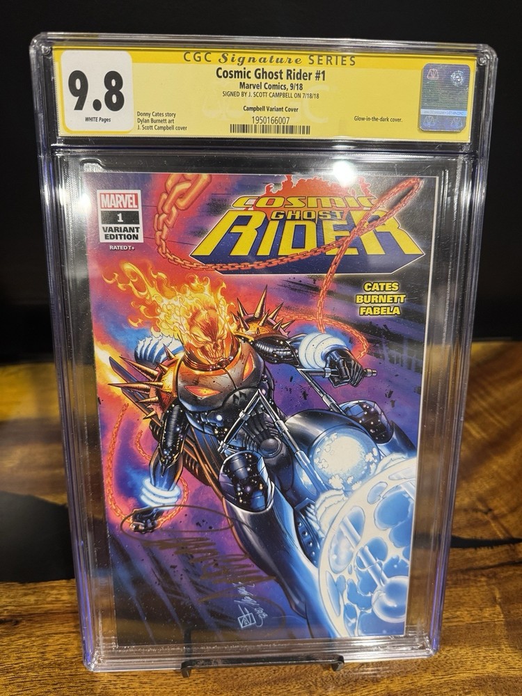 Cosmic Ghost Rider # 1 09/2018 CGC 9.8 SDCC SS J Scott Campbell