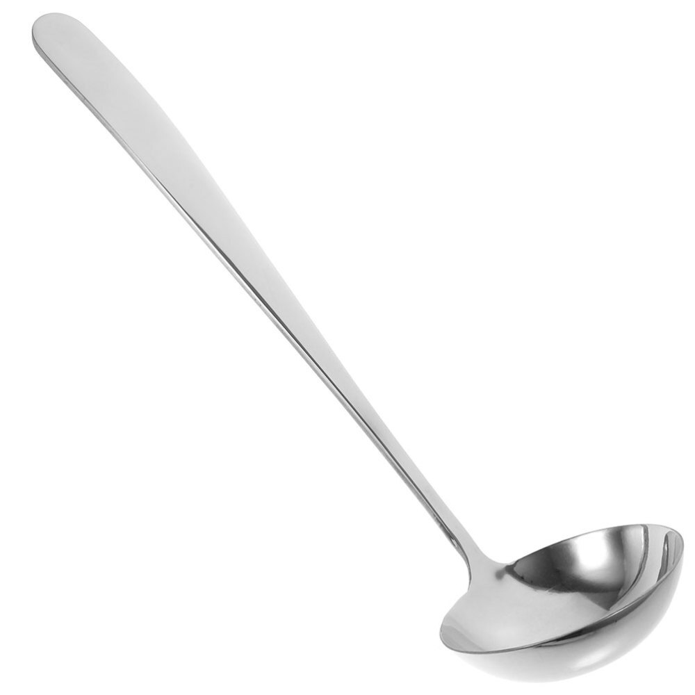 Stainless Steel Large Soup Ladle Kitchen Gadget Multi-use Food Spoon With Long