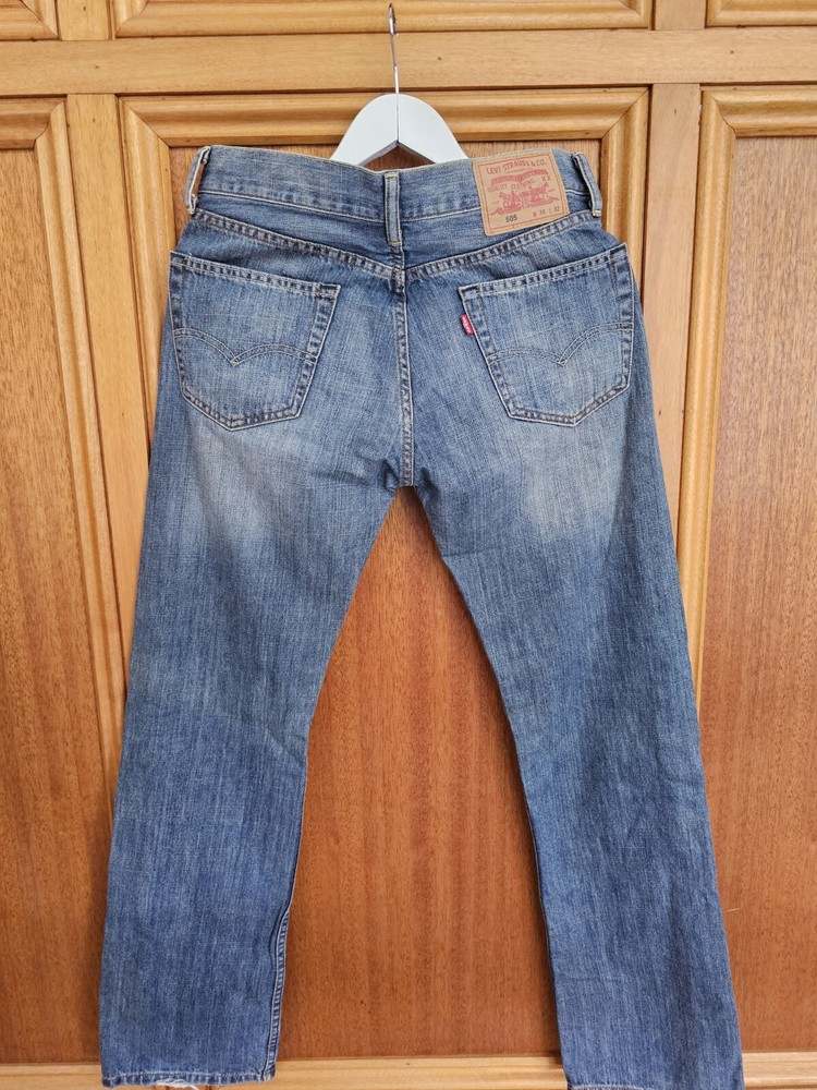 Vintage Levi's 505 Jeans Mens Size W30 L32 Blue Regular Fit Straight Leg Denim