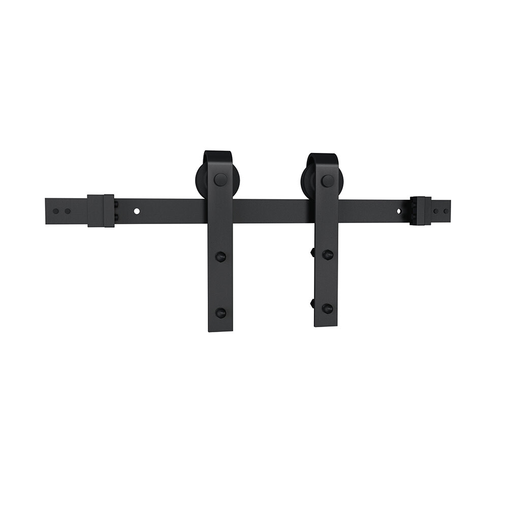 Schlage SD10-6.6 JSTP Strap Mount 78 Inch Sliding Barn Door Track - Black