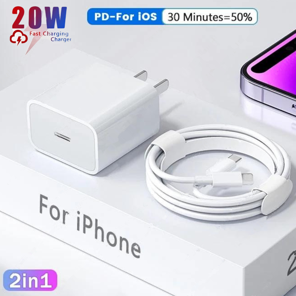20W USB-C Fast Charger Block for iPhone 14 13 12 11 Pro 8