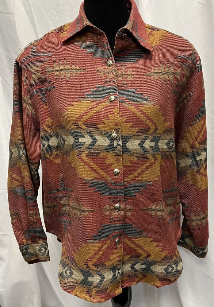 Double D Ranch Womens XS Red Aztec Print Jacket DD-5-image