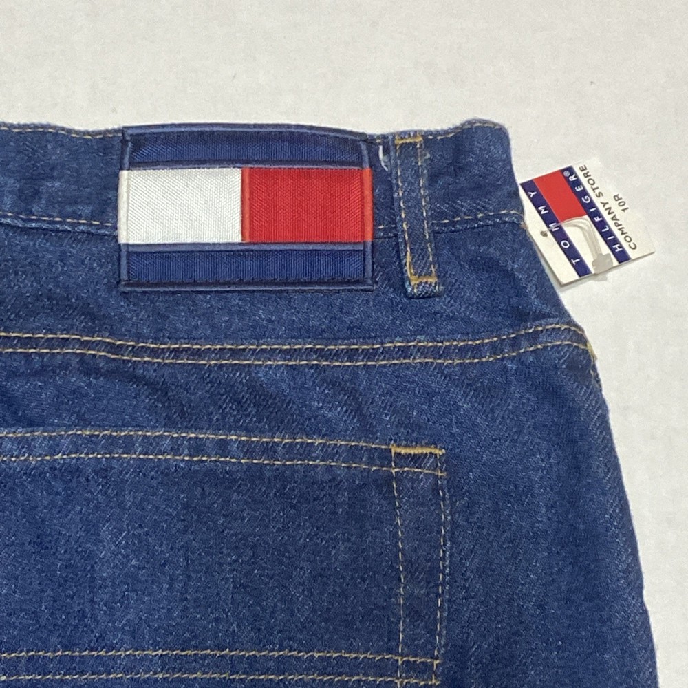 Vintage 90s Y2K Tommy Hilfiger Womens Baggy Indigo Denim Jeans NWT Size 10