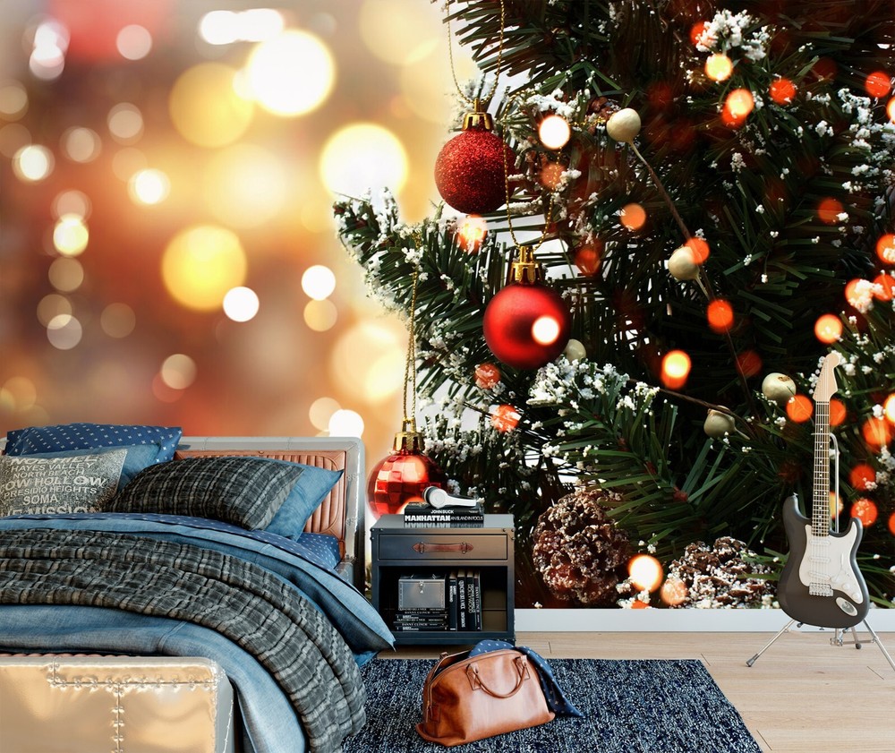 3D Christmas Tree ZHUA45143 Peel and Stick Self-Adhesive Wall Mural