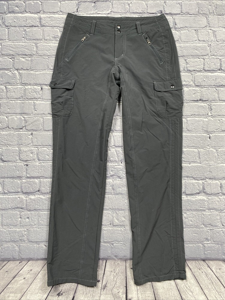KUHL Womens Gray Cargo Pants Size 6 Straight Leg Hiking Outdoor Camping Trail