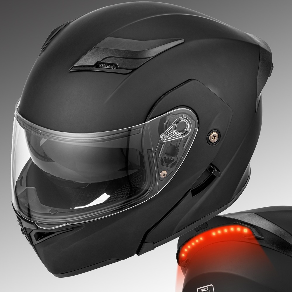Modular Full Face Motorcycle Helmet LED Adults Snowmobile Helmet DOT Snowmobile
