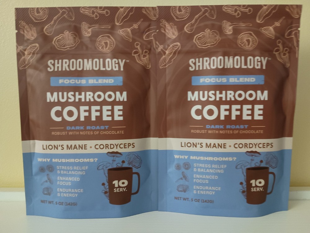 360 Nutrition Full Spectrum Mushroom Coffee Shroomology Focus Blend 5 Oz (2 Pk)