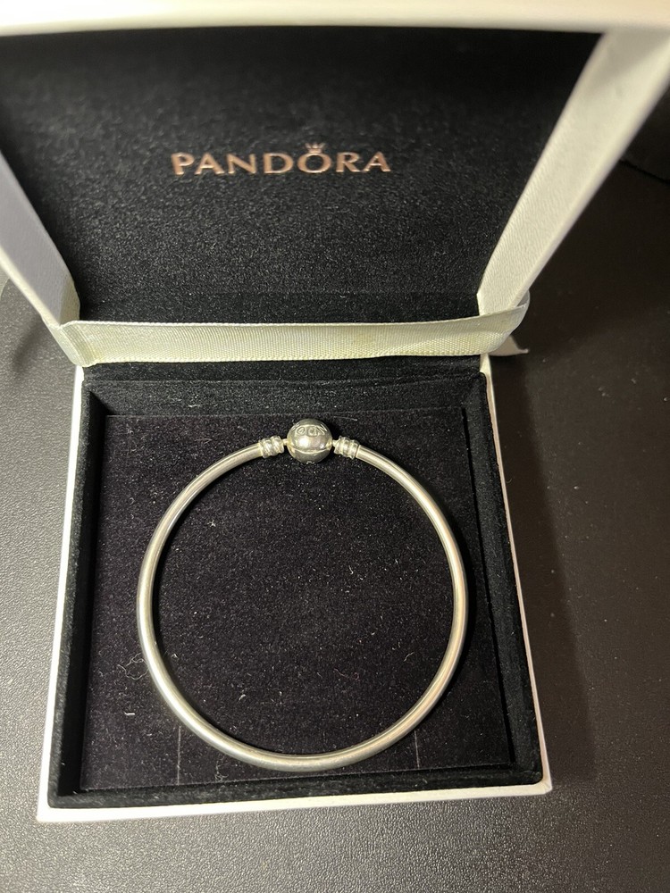 Authentic Pandora Sterling Silver Bangle Bracelet 6.7