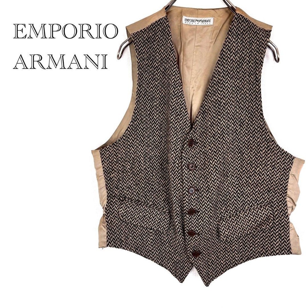 Emporio Armani Men's Luxury Semi-Formal Vest Suit Made in Italy Pre-Owned