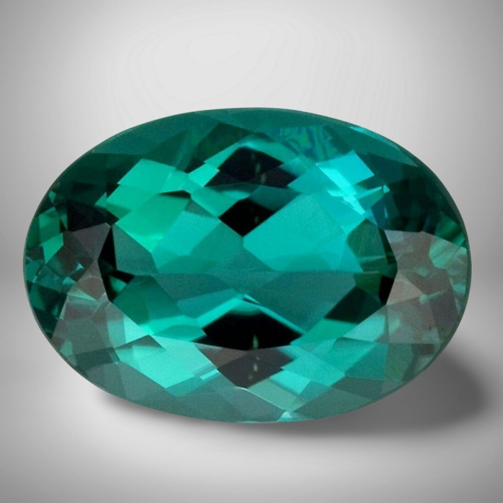 Vivid Green Tourmaline Oval Cut Gemstone 6x4mm 0.61 Cts for Jewelry