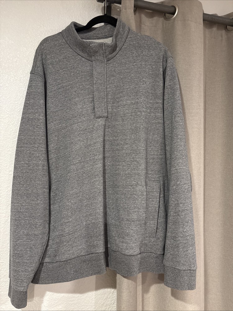 Vuori Light Heather Gray Cypress 1/4 Zip Pullover XXL S#V298