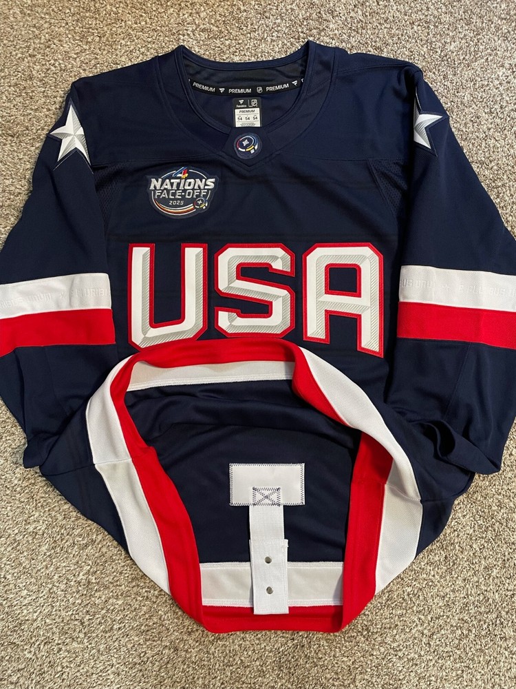 (PRESALE) Team USA 4 Nations Face-Off Blank AUTHENTIC Fanatics Premium Jersey-image