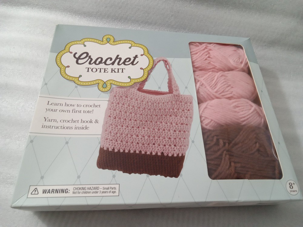 Crochet Tote Craft Kit With Instructions For Kids Ages 8 And Up