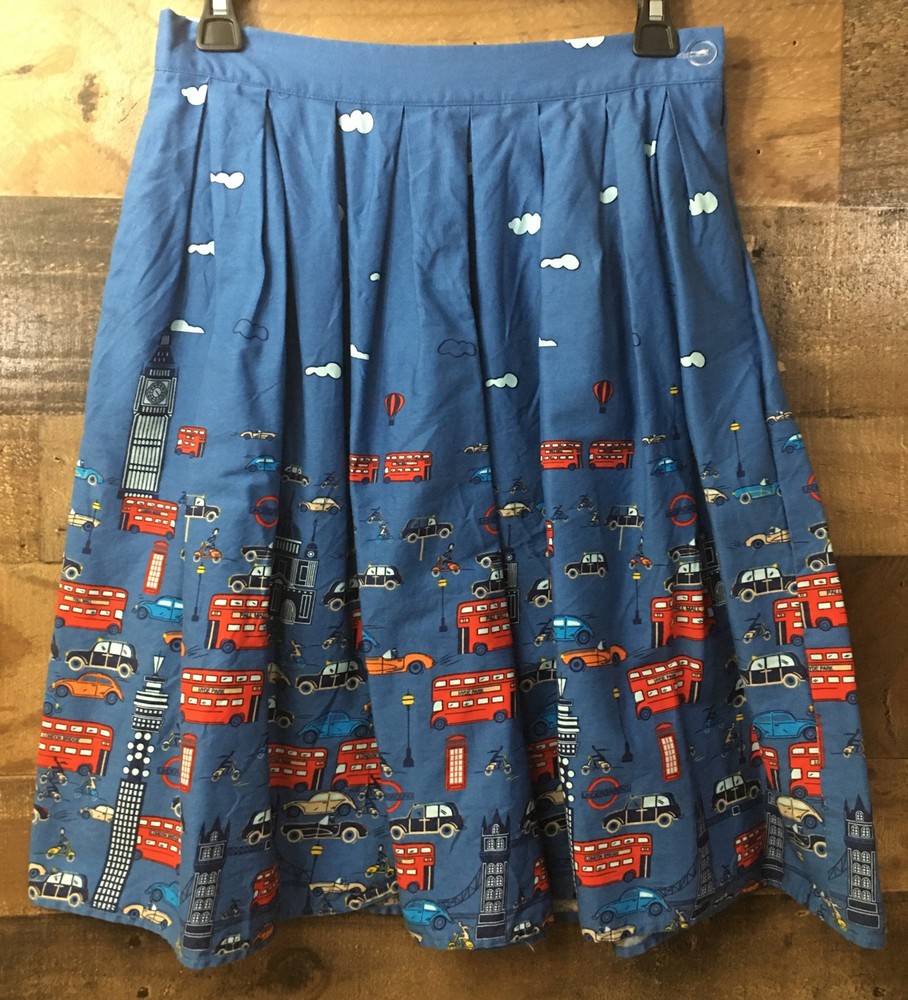 Grace Karin Women Retro Skirt with Pockets Fun Cottagecore City Travel Style  