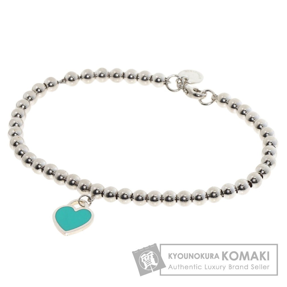 Tiffany Co Return to Tiffany Heart Enamel Ball Chain Bracelet in Silver for Women