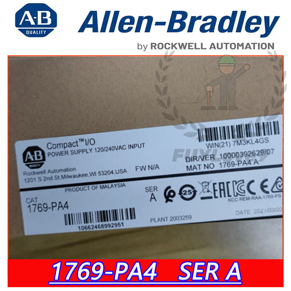 New Allen Bradley 1769-PA4 Ser A Compact Power Supply 120/240VAC Input Module