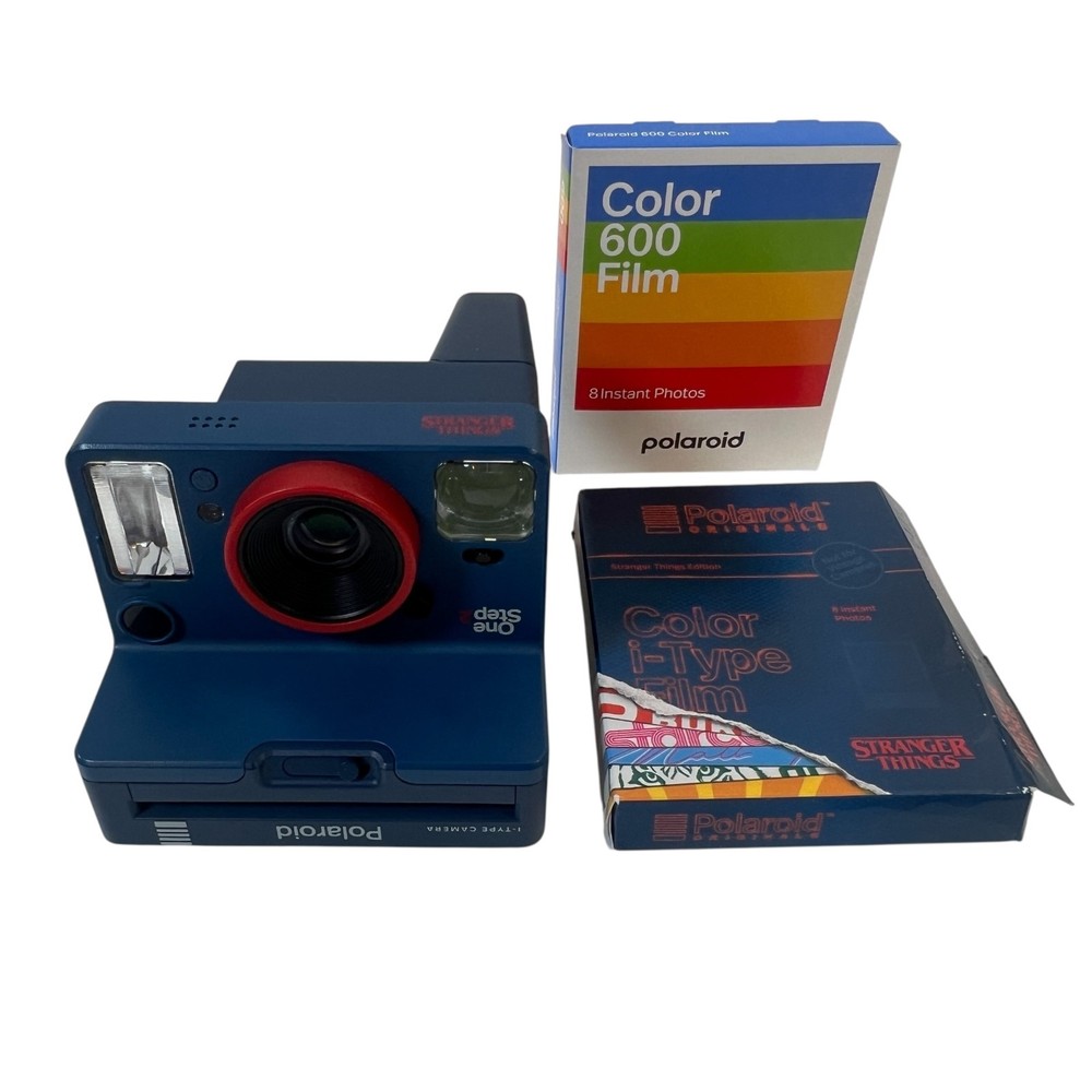 Polaroid Camera Limited Edition Stranger Things Blue Polaroid 600 Tested Working