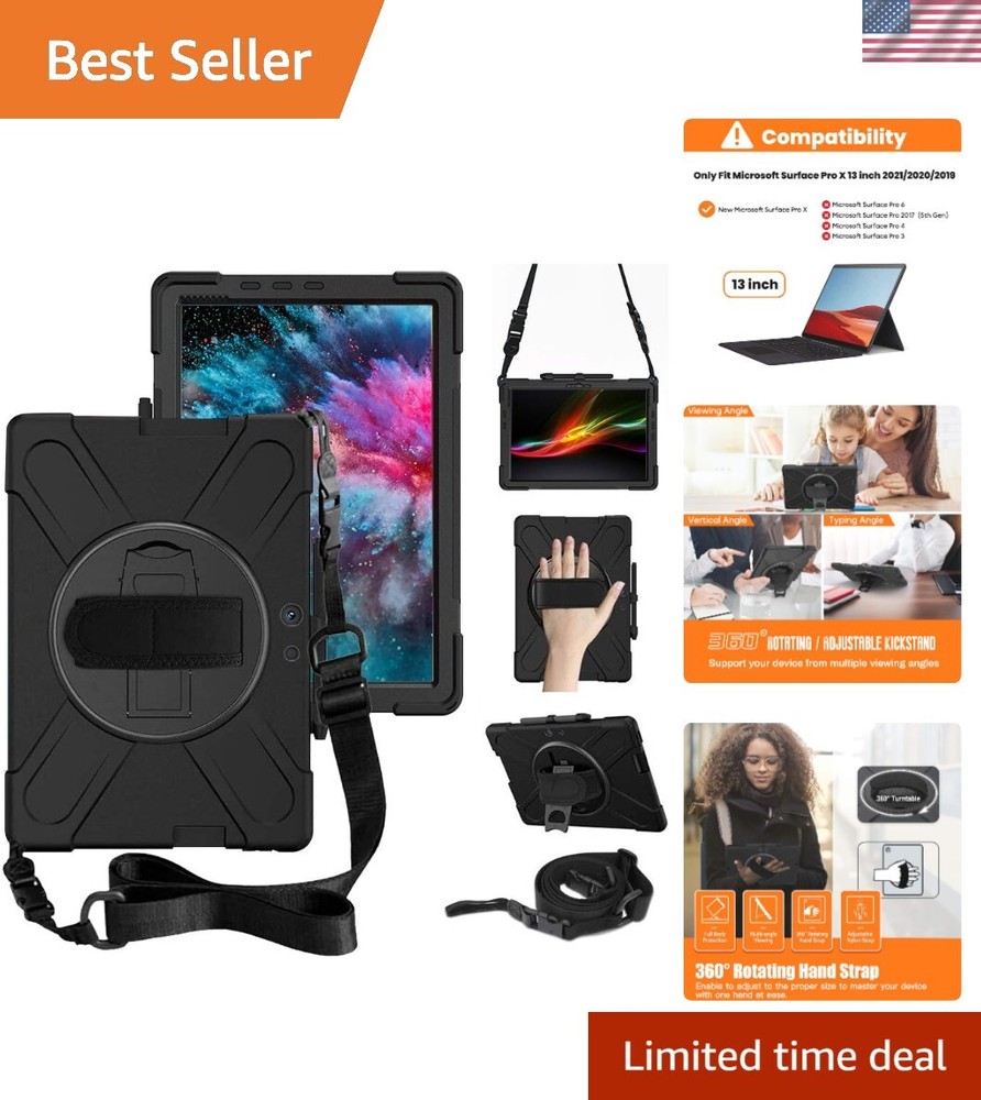 Case - 360 Degree Rotating Stand Hand Strap Shoulder Strap Pen Holder Heavy D...