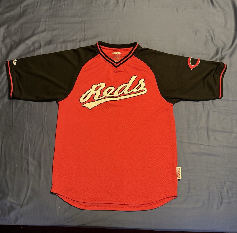 Cincinnati Reds Stitched Jersey Men's Medium Athletic Baseball Shirt