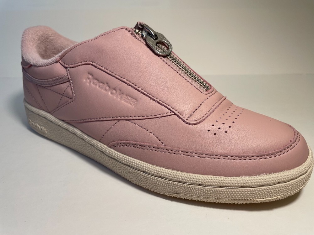Reebok Classics Club C 85 Zip Pink/Paper White/Met Silver/Chalk) Women's size 8