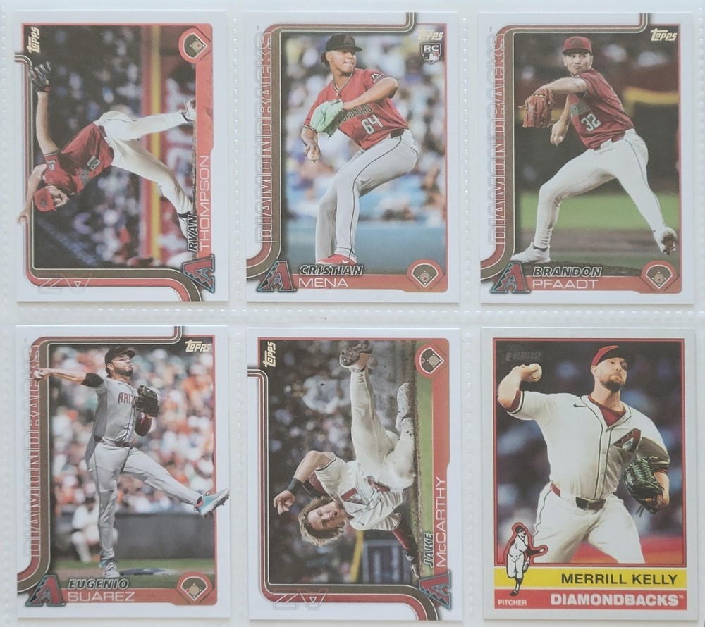 6 Card Lot- 2025 Topps Diamondbacks ⚾️ Cards (See Description For Card Info)