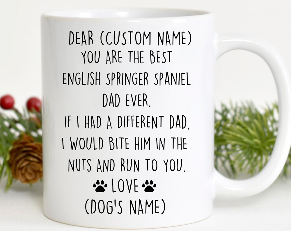 English Springer Spaniel Dad Birthday or Christmas Gift for Dog Lovers  