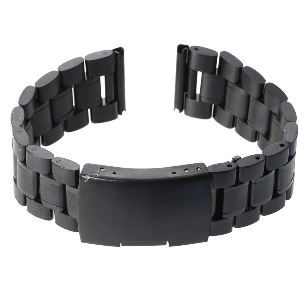 22mm Watch Bracelet Spare Steel Black Strap Watch Band P1A54659