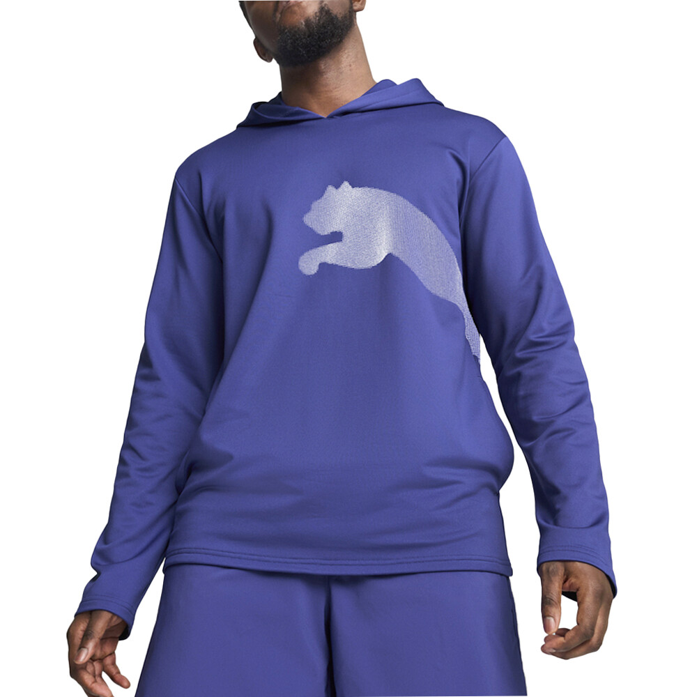 Puma Train All Day  Cat Hoodie Mens Blue Casual Outerwear 52506227