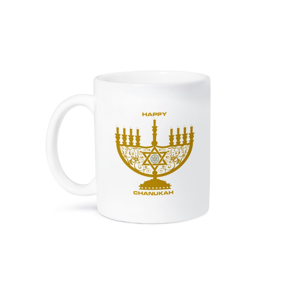 3dRose Chanukah Joy Ceramic Coffee Mug for Holiday Cheer