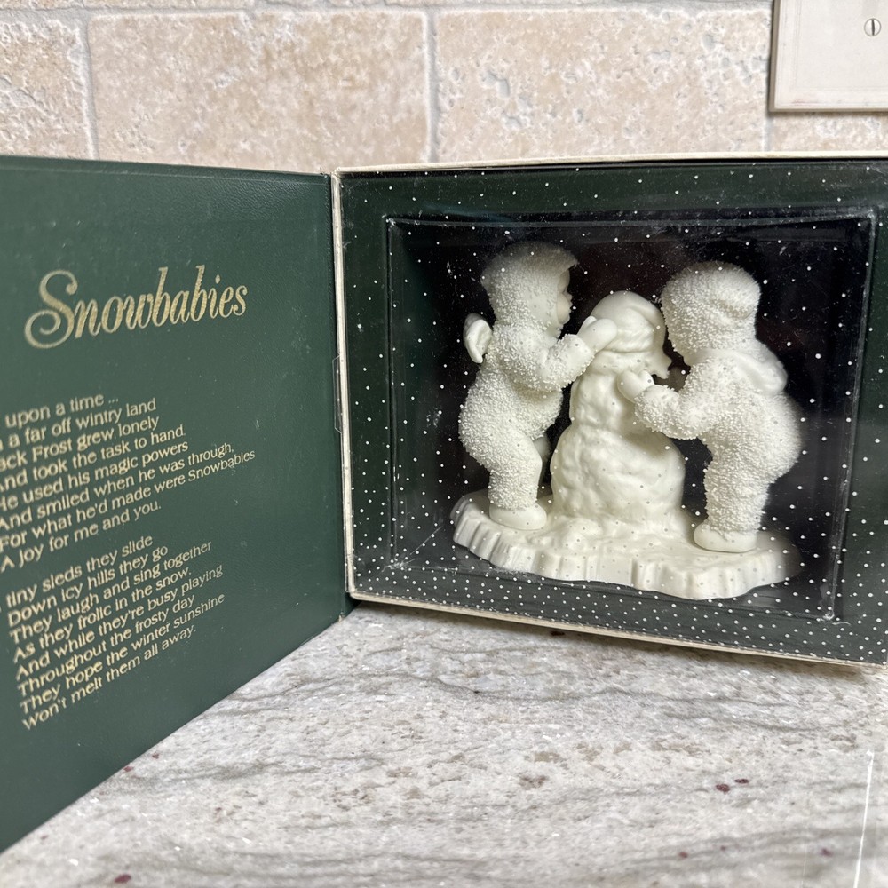 Dept 56 SnowBabies Frosty Fun Building A Snowman 7983-9 1989 Original Box