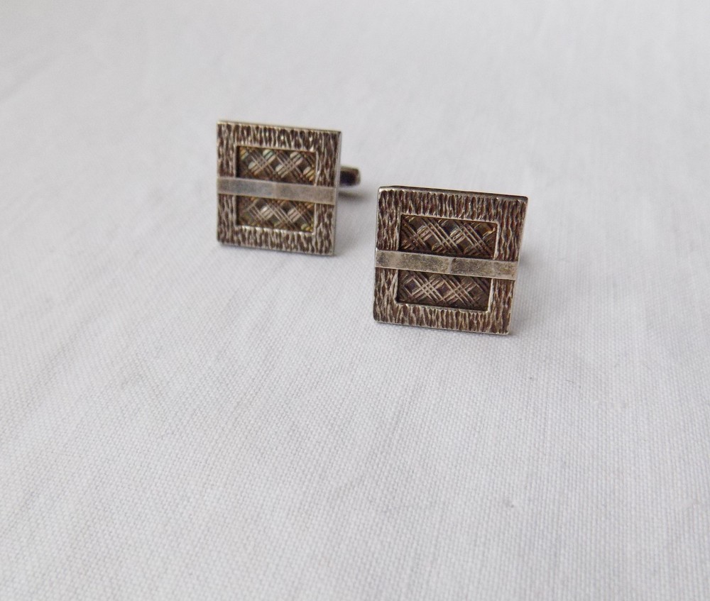 Beautiful Vintage Retro Silver 925 Cufflinks