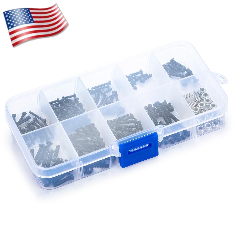 Universal DIY Screws Box Kit (206Pcs) For 1/18 TRAXXAS TRX-4M Mini Crawler Car