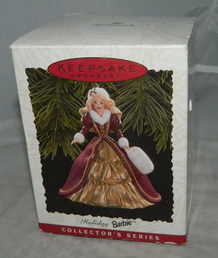 1996 Hallmark Keepsake Holiday Barbie 4th in Series Collectors Xmas Ornament