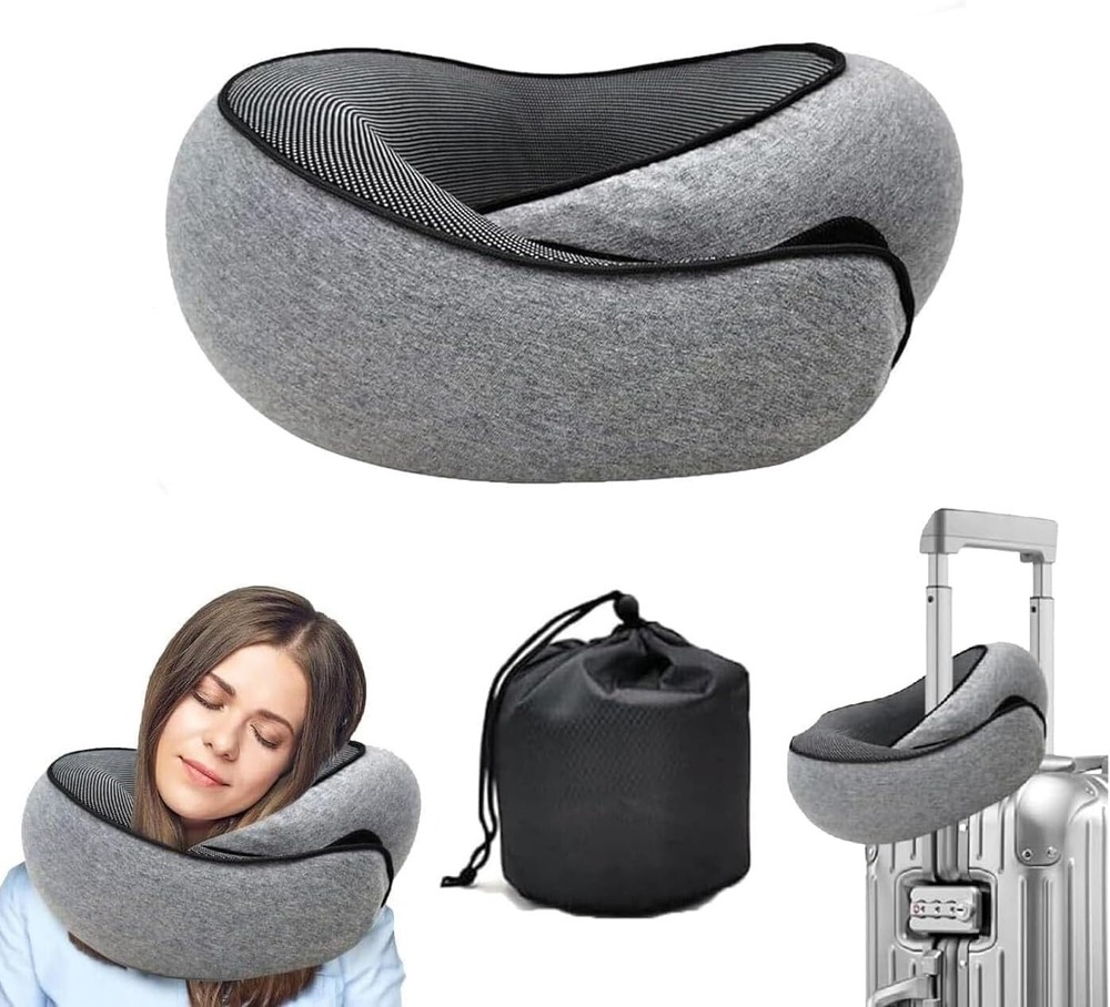 WEERSHUN 2024 Ergonomic Travel Neck Pillow for Airplanes & Comfortable Journeys