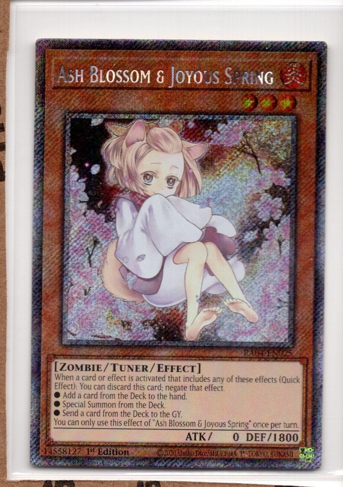 YuGiOh QC Stampede Ash Blossom Platinum Secret Rare