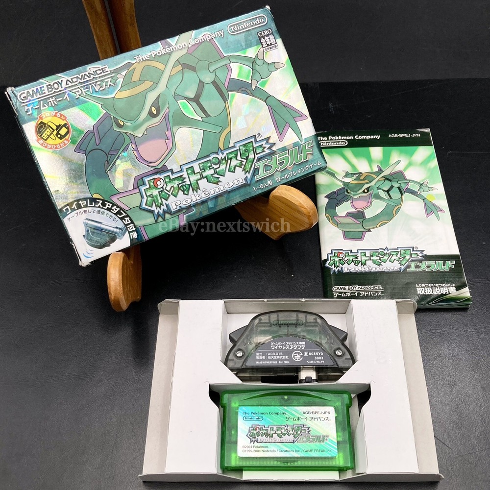GBA Pokemon Emerald Japanese Version for Game Boy Advance Pocket Monsters