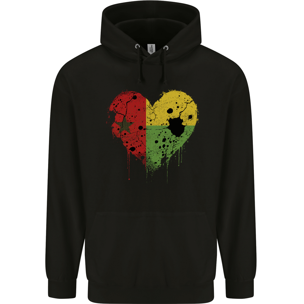 Love Guinea-Bissau Flag Day Football Mens 80% Cotton Hoodie