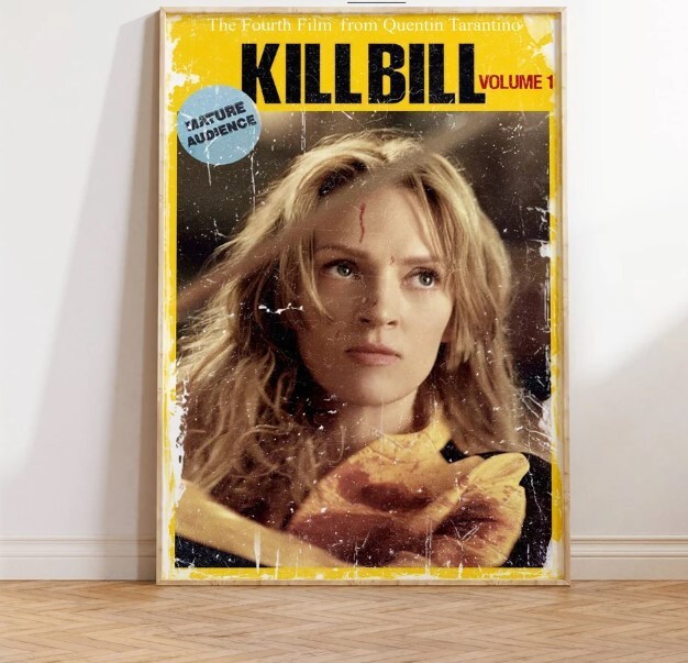 Kill Bill Film Poster, Quentin Tarantino Movie Art Print, Vintage Cinema 2