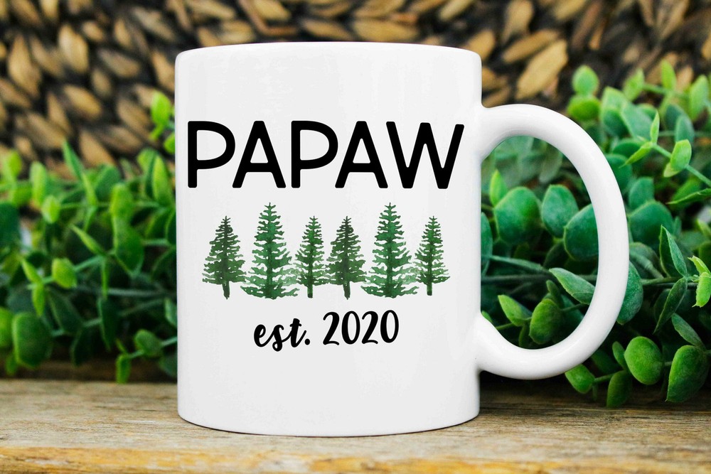 New Papaw Gift Personalized New Papaw Mug Promoted To Papaw Papaw Est Mug New