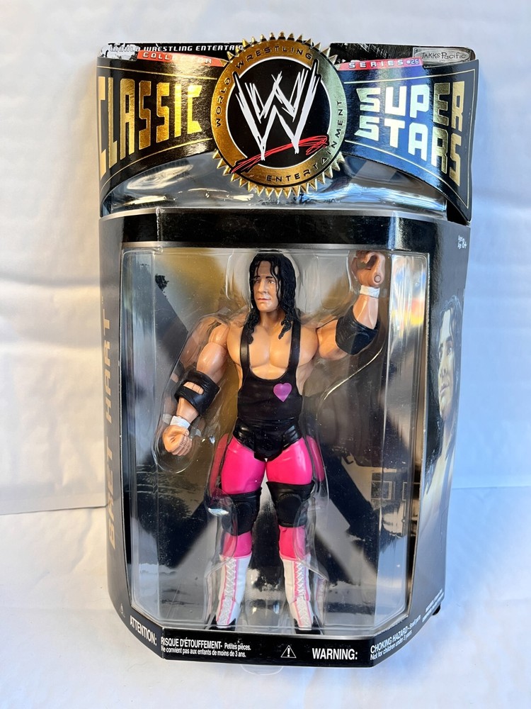 WWE WWF BRET HITMAN HART CLASSIC SUPERSTARS SERIES 26 JAKKS WRESTLING TOY FIGURE