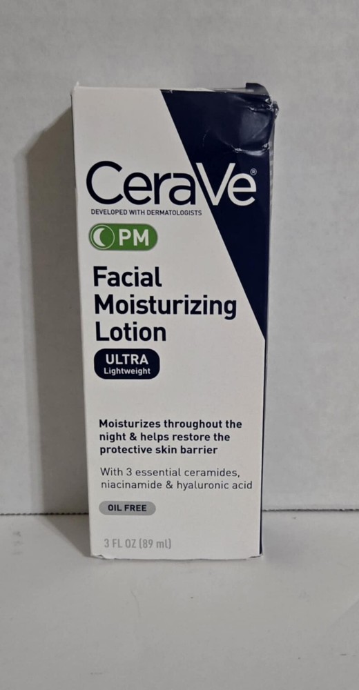 CeraVe Facial Moisturizing Lotion PM Ultra Lightweight 3 oz(2 Packs)