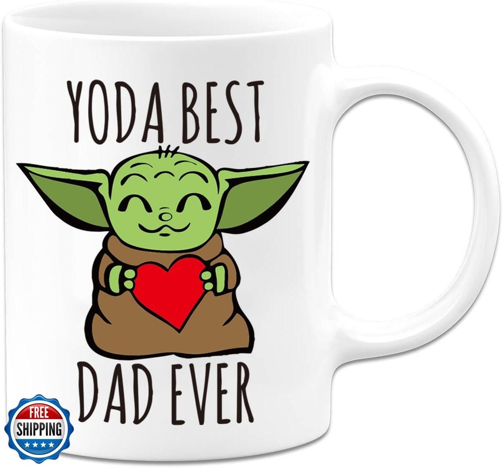 Best Dad Ever Star Wars Baby Yoda Coffee Mug - Father's Day Gift-image