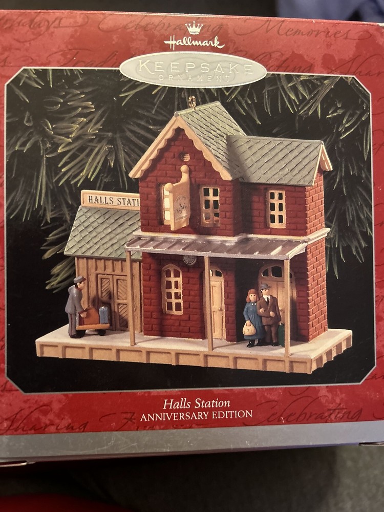 1998 Hallmark Keepsake Halls Station Vintage Christmas Ornament