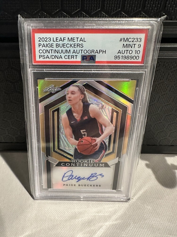2023 Leaf Metal Paige Bueckers Continuum Auto PSA DNA Cert PSA 9 Auto PSA 10