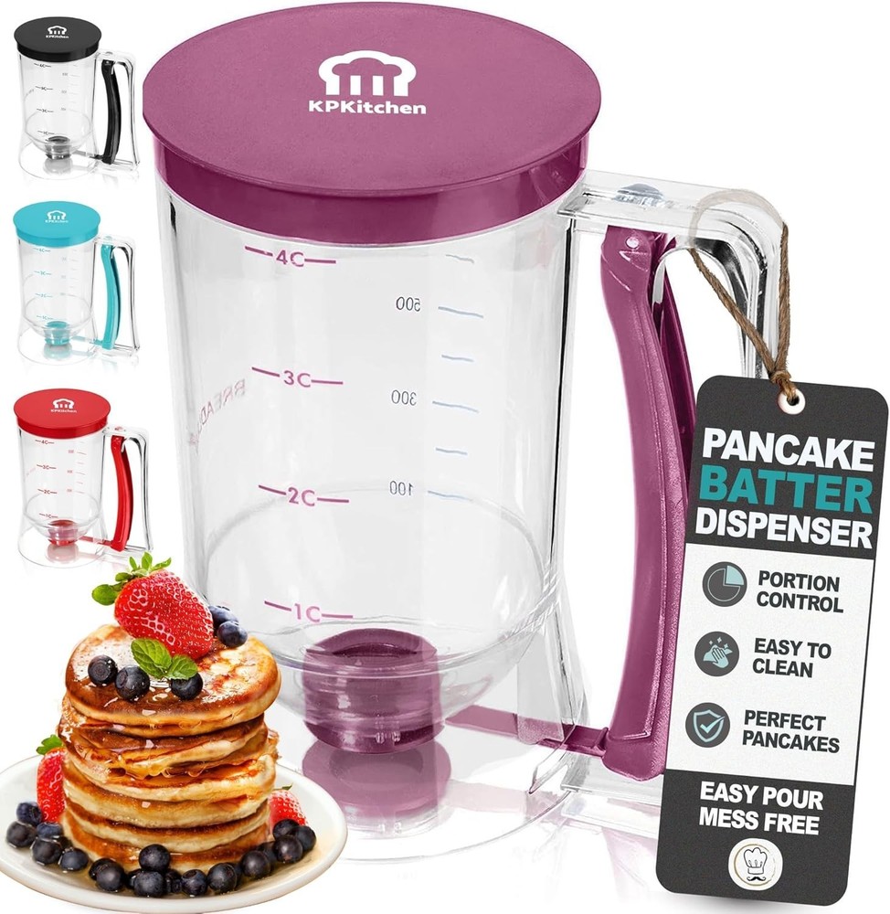 KPKitchen Pancake Batter Dispenser - Kitchen Must Have Tool for Purple